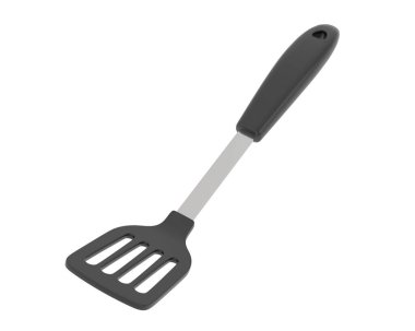 Spatula arka planda izole edildi. 3d görüntüleme, illüstrasyon
