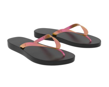 parmak arası terlikler beyaz arkaplanda izole edildi        