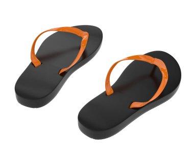 parmak arası terlikler beyaz arkaplanda izole edildi        