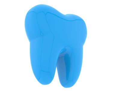 Karikatür dişi arka planda izole edilmiş. 3d görüntüleme, illüstrasyon