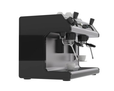 Kahve makinesi izole edilmiş. 3d oluşturma