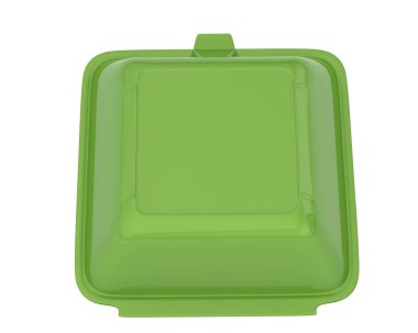 Hamburger konteynırı arka planda izole edilmiş. 3d görüntüleme - illüstrasyon