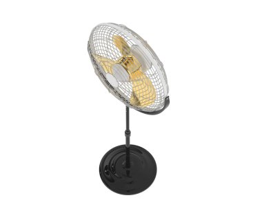 Elektrik Fanı beyaz arkaplanda izole edildi