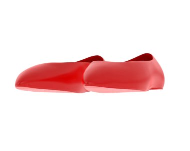 Arka planda izole edilmiş bale ayakkabıları. 3d görüntüleme - illüstrasyon