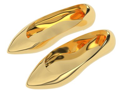 Arka planda izole edilmiş bale ayakkabıları. 3d görüntüleme - illüstrasyon