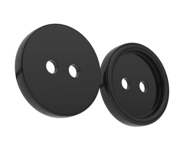 Beyaz arkaplanda gömlek düğmeleri izole 