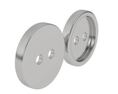 Beyaz arkaplanda gömlek düğmeleri izole 