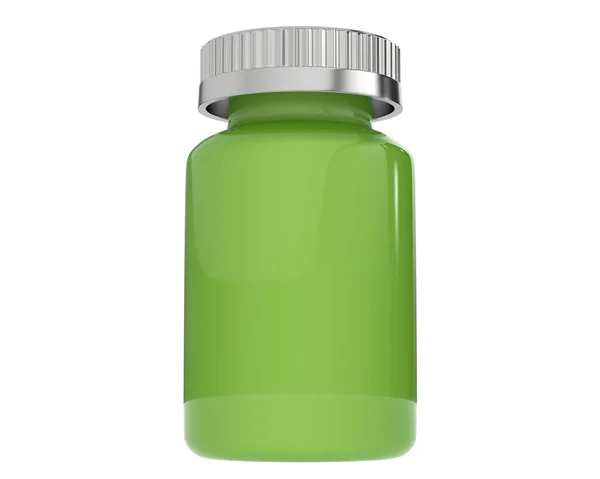 Bottiglia Pillola Isolato Sfondo Bianco — Foto Stock