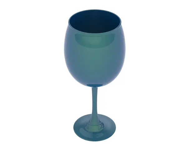 颜色3D渲染了酒杯的图解 — 图库照片