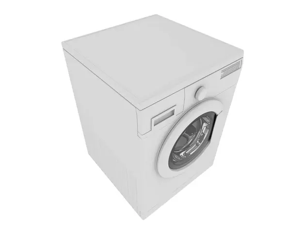独立于背景的洗衣机 3D渲染 — 图库照片