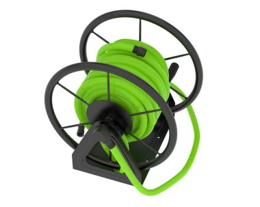 Beyaz arkaplanlı 3 boyutlu güç kablosu 