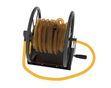 Beyaz arkaplanlı 3 boyutlu güç kablosu 