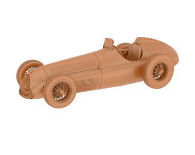 Alfa Romeo spor arabası beyaz arkaplanda izole edildi