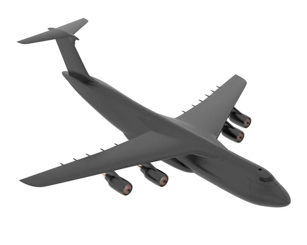 Model Illustratie Van Zwart Vliegtuig Sterrenstelsel Witte Achtergrond — Stockfoto