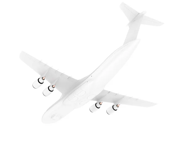 Modelo Ilustração Avião Galáxia Fundo Branco — Fotografia de Stock
