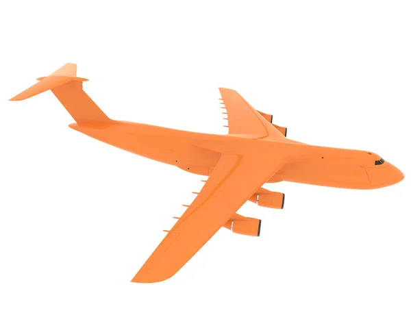 Illustration Modèle Galaxie Orange Avion Sur Fond Blanc — Photo