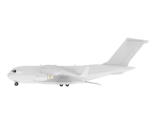 C17の3Dイラスト 白い背景に孤立した大型軍用輸送機 — ストック写真