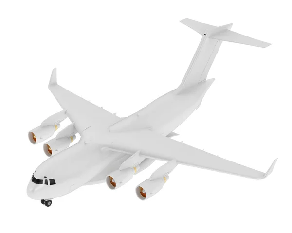 Illustration C17 Large Military Transport Aircraft Isolated White Background — Stock Photo, Image