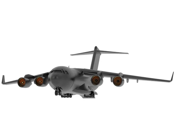 Ilustrace Černé C17 Roviny Velká Vojenská Dopravní Letadla Izolované Bílém — Stock fotografie