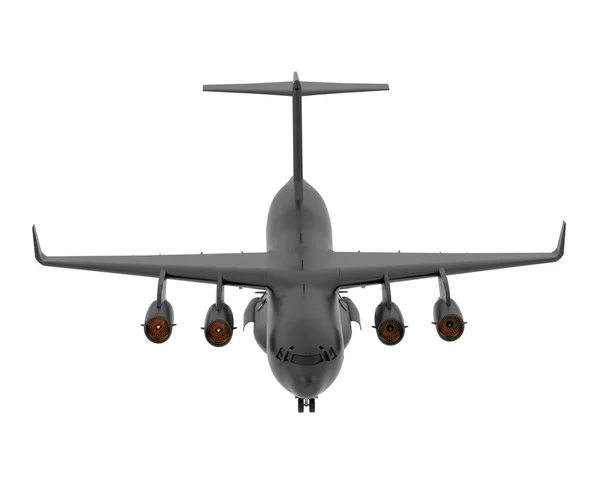 Ilustrace Černé C17 Roviny Velká Vojenská Dopravní Letadla Izolované Bílém — Stock fotografie