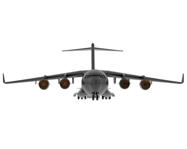 Illustration Svart C17 Plan Stora Militära Transport Flygplan Isolerad Vit — Stockfoto