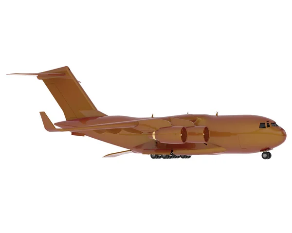 3D显示了在白色背景上孤立的C17 用于快速战略运送部队的飞机 大型军用运输机 — 图库照片