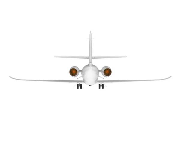 軽い背景で隔離された白い飛行機のセスナの3Dモデル イラスト — ストック写真