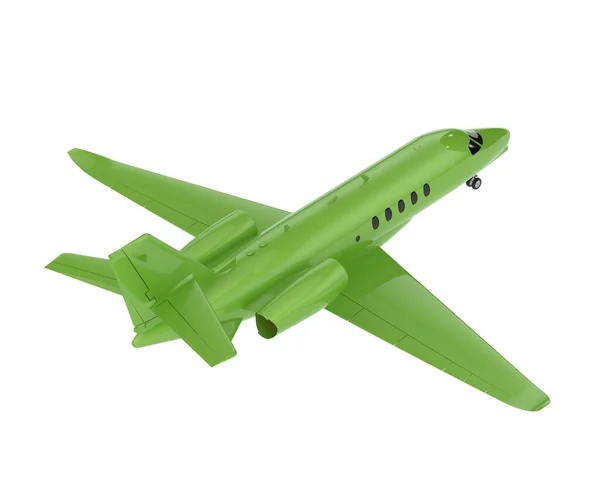 Модель Иллюстрации Зеленый Самолет Cessna Изолированы Белом Фоне — стоковое фото