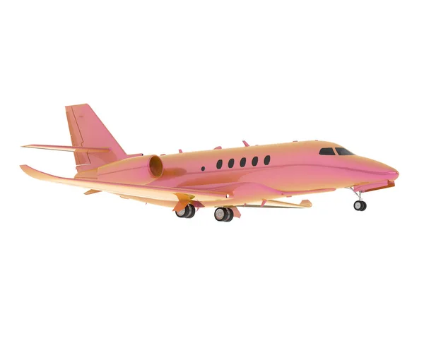 Modello Illustrazione Aeroplano Rosa Lucido Cessna Isolato Sfondo Bianco — Foto Stock