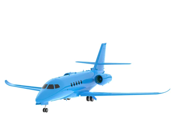 Modello Illustrazione Aereo Blu Cessna Isolato Sfondo Bianco — Foto Stock