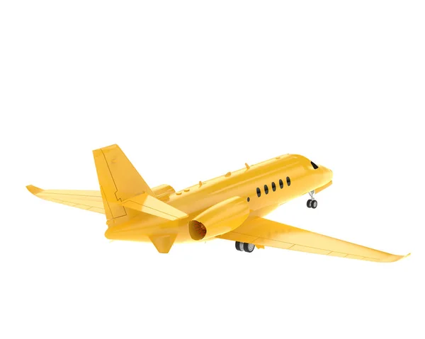 Model Illustration Yellow Airplane Cessna Isolated White Background — Stock Photo, Image