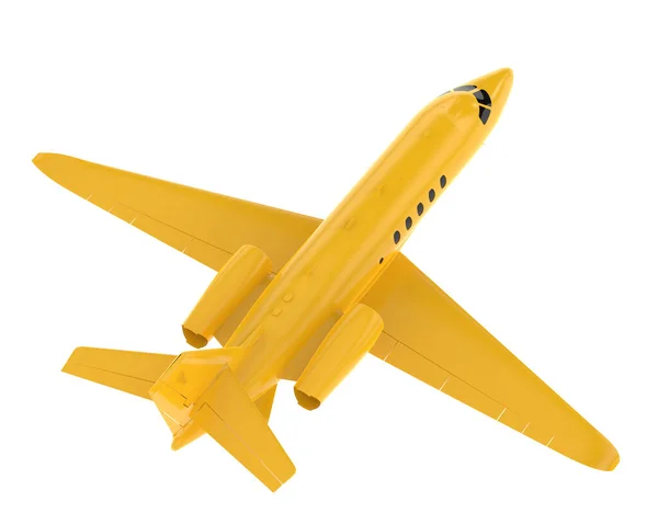 Модель Иллюстрации Желтого Самолета Cessna Изолированы Белом Фоне — стоковое фото
