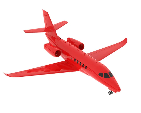 Modello Illustrazione Aereo Rosso Cessna Isolato Sfondo Bianco — Foto Stock