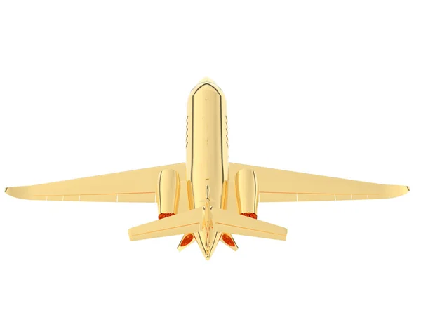 Modello Illustrazione Aereo Oro Cessna Isolato Sfondo Bianco — Foto Stock