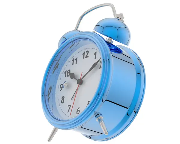 Reloj Despertador Elegante Aislado Sobre Fondo Blanco — Foto de Stock
