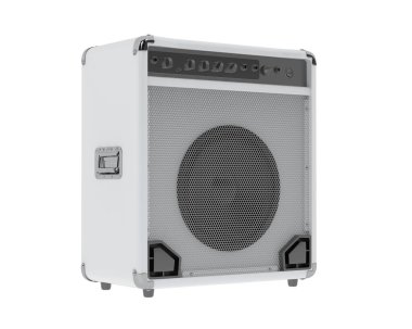 Bas yükselticisi beyaz arkaplanda izole edildi