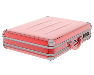 Bavul arka planda izole edildi. 3d görüntüleme - illüstrasyon