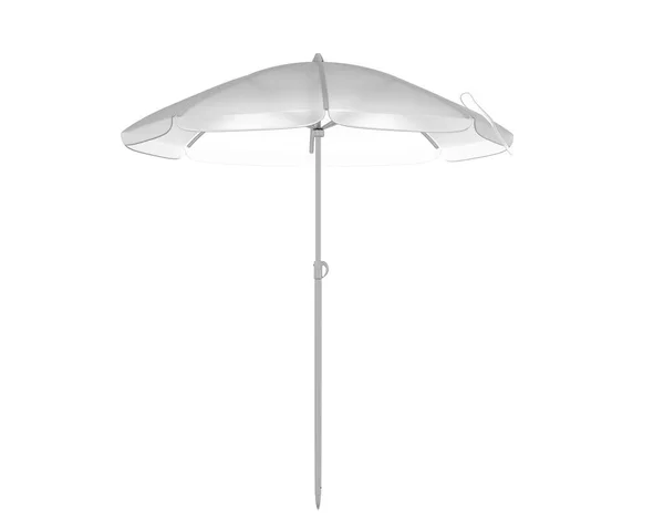 Geöffneter Schirm Isoliert Auf Weißem Hintergrund — Stockfoto