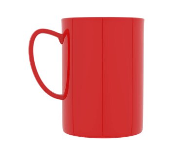 Kahve fincanı gri arka planda izole edilmiş. 3d görüntüleme - illüstrasyon