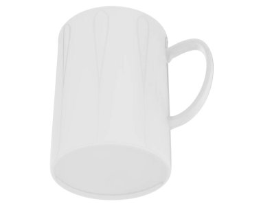 Kahve fincanı gri arka planda izole edilmiş. 3d görüntüleme - illüstrasyon