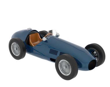 Beyaz arka planda izole edilmiş klasik Ferrari arabası