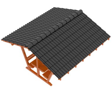 Bahçe masası arka planda izole. 3d görüntüleme - illüstrasyon