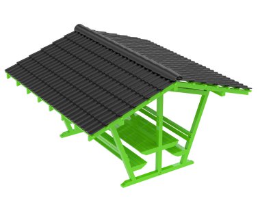 Bahçe masası arka planda izole. 3d görüntüleme - illüstrasyon