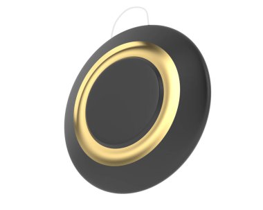  Gong arka planda izole edildi. 3d görüntüleme - illüstrasyon