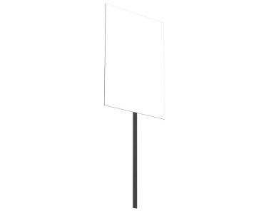 Beyaz arkaplanda el ele protesto işareti izole edildi