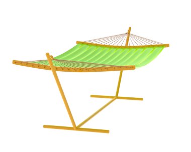 Arka planda izole edilmiş hamak. 3d görüntüleme - illüstrasyon