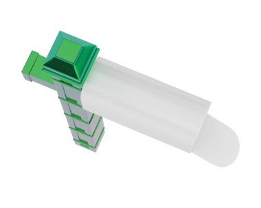 Konut posta kutusu beyaz arkaplanda izole edildi