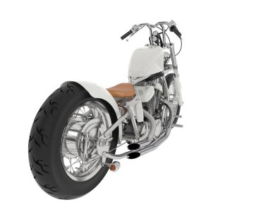 Motosiklet arka planda izole edilmiş. 3d görüntüleme - illüstrasyon