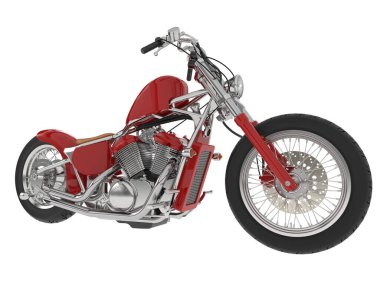 Motosiklet arka planda izole edilmiş. 3d görüntüleme - illüstrasyon