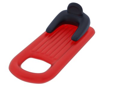 Arka planda izole edilmiş havuz balonu. 3d görüntüleme - illüstrasyon